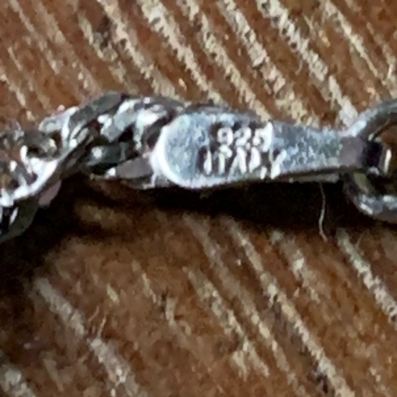 ITALY 925 STERLING SILVER NECKLACE STONE PENDANT - Picture 7 of 11